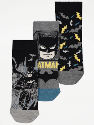 DC Comics Batman Printed Socks 3 Pack