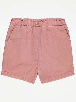 Pink Cord Pull On Shorts