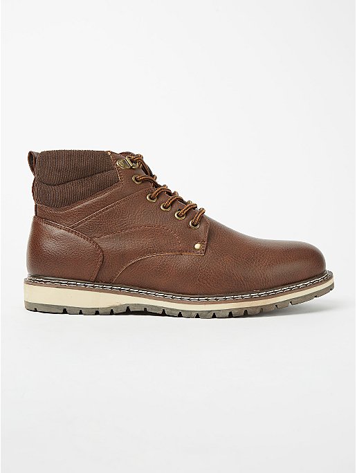 Brown Lace Up Boots | Men | George at ASDA