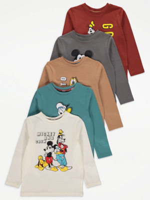 Disney Graphic Long Sleeve T-Shirts 5 Pack
