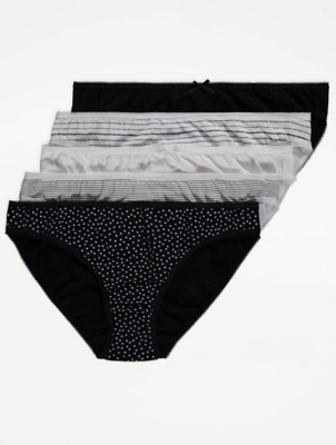 Printed Mini Knickers 5 Pack Women at ASDA