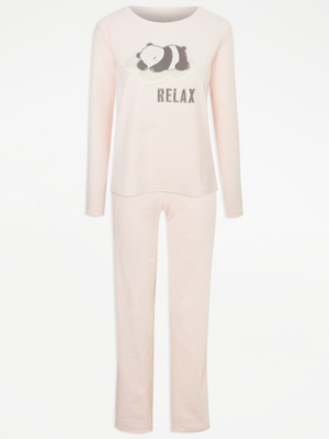 Pink Panda Print Pyjamas Gift Set