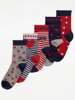 Printed Ankle Socks 5 Pack