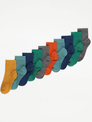 Plain Ankle Socks 10 Pack