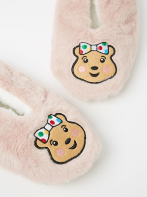 Children in Need Blush Pink Slipper Socks Women at ASDA