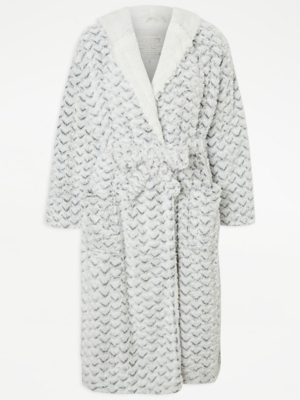 grey faux fur dressing gown topshop