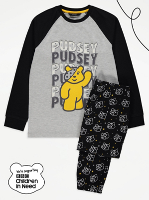 Children in Need Unisex Pudsey Bear Raglan Pyjamas Collections