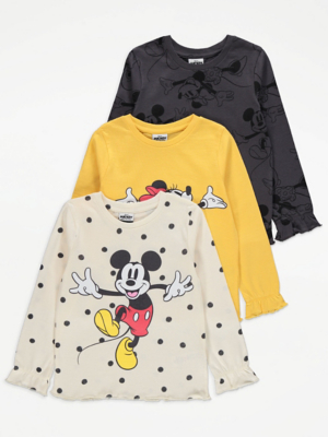 Disney Mickey & Friends Long Sleeve Tops 3 Pack