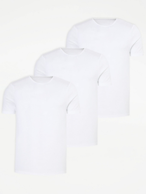 White T-Shirt Vests 3 Pack