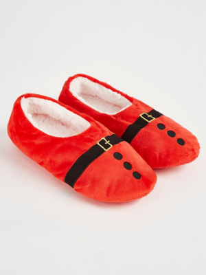 Red Santa Slipper Socks Men at ASDA