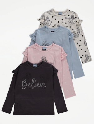Disney Frozen Ruffled Shoulder Tops Pack Kids at ASDA