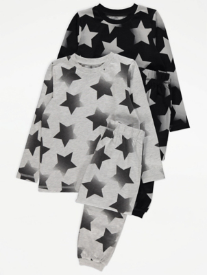 Star Print Long Sleeve Pyjamas 2 Pack