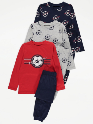 FC Worldwide Football Pyjamas 3 Pack
