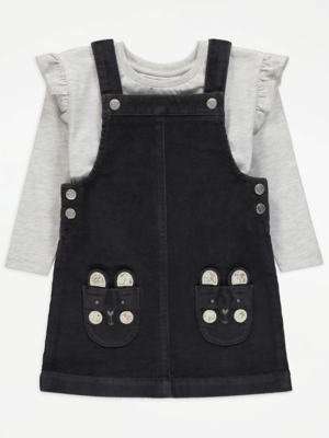 asda black pinafore