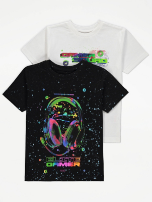 Splatter print Gaming t shirt