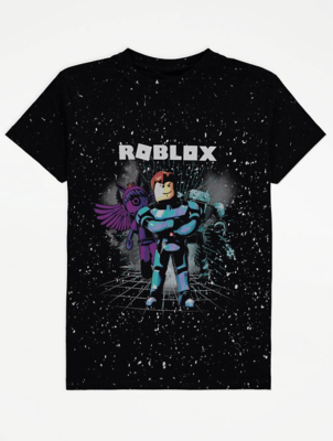 Roblox Character Black Splatter Print T 