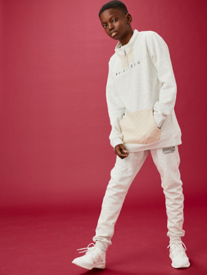 Grey Marl Textured Sweatshirt and Joggers Outfi