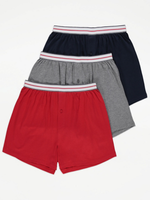 Striped Waist Jersey Boxers 3 Pack