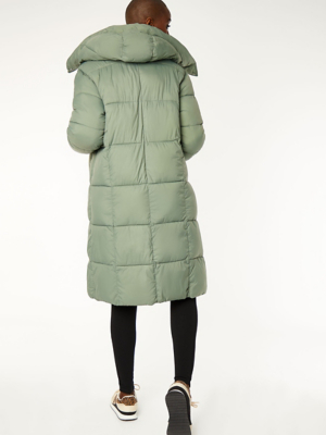 long green puffer coat