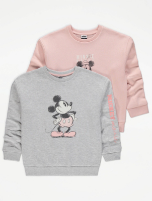 Disney Mickey Mouse and Minnie Mouse Sweatshirts 2 Pack