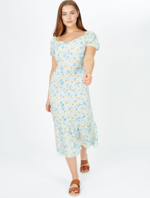 asda blue floral dress