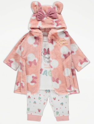Disney Minnie Mouse Pink Pyjamas and Dressing Gown