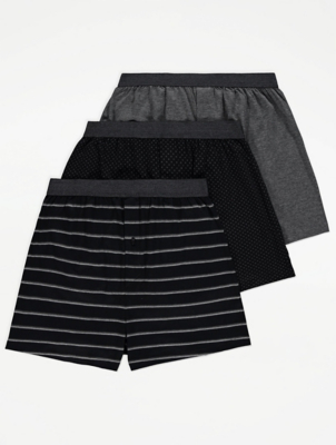 Jersey Boxer Shorts 3 Pack Men at ASDA