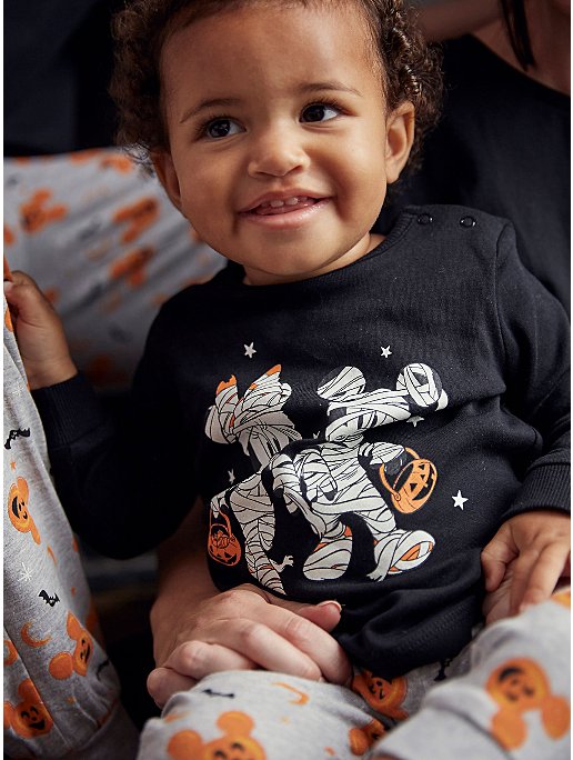 Disney Mickey Mouse Halloween Glow in the Dark Pyjamas | Baby | George at  ASDA