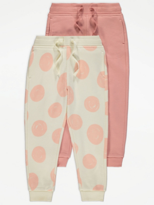 Pink Polka Dot Jersey Joggers 2 Pack