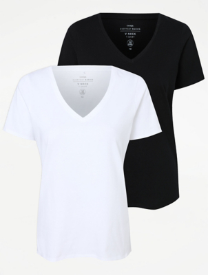 V-Neck T-Shirts 2 Pack | Women | George 