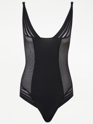Black Mesh Control Body Women at ASDA