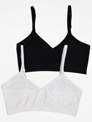Seam Free Crop Tops 2 Pack Kids at ASDA