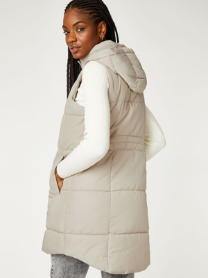 longline hooded gilet womens