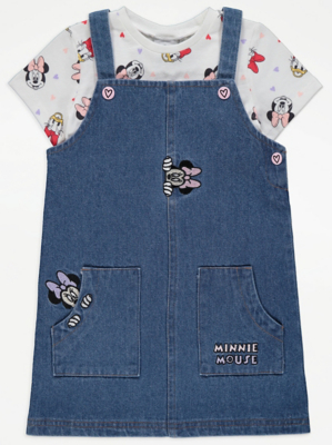 Disney Minnie Mouse T-Shirt and Pinafore Dress Outfit