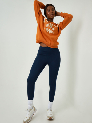 Navy Control Ponte Full Length Leggings Women at ASDA