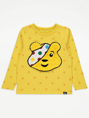 Children in Need Pudsey Yellow Polka Dot Print Top Collections