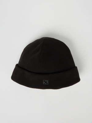 Black Fleece Beanie Hat
