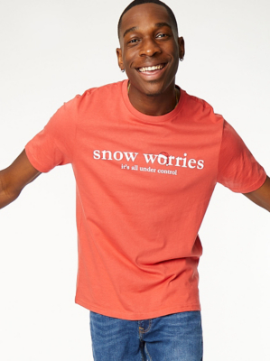 Red Snow Worries Jersey Christmas T-Shirt