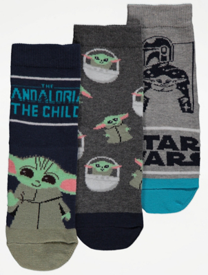 Star Wars Mandalorian Baby Grogu™ Ankle Socks 3 Pack Kids at