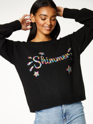 womens sequin jumper