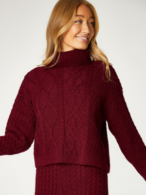 ladies burgundy jumper