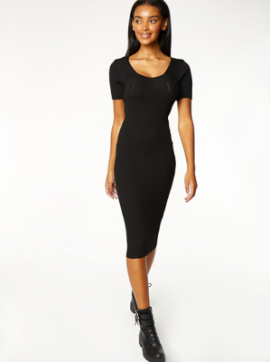 midi bodycon dress short sleeve