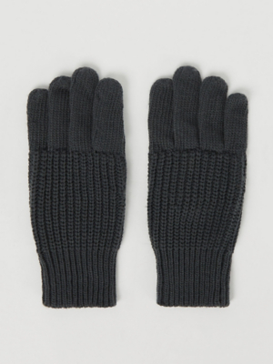 Charcoal Knitted Gloves