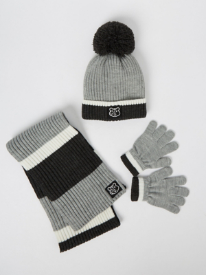 Children in Need Grey Hat Scarf and Gloves Set