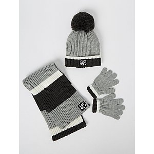 Children in Need Grey Hat Scarf and Gloves Set, Kids