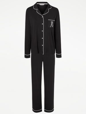 Black N Initial Traditional Pyjamas