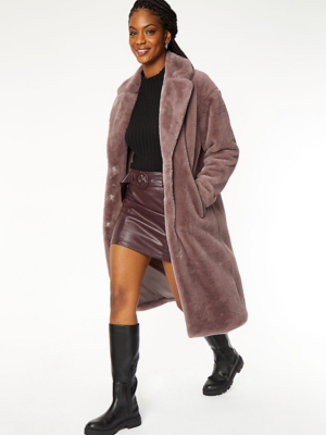 longline faux coat