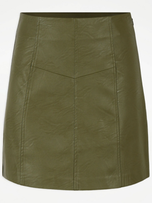 leather look skirt asda