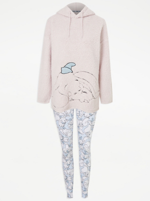 Disney Dumbo Hooded Fleece Pyjamas Women at ASDA