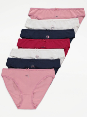 Day of the Week High Leg Knickers 7 Pack Women at ASDA